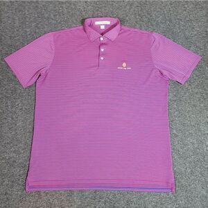 Holderness & Bourne The Maxwell Golf Polo Shirt Size XL Blue Pink Striped